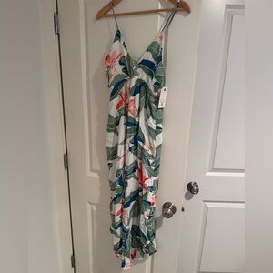 Billabong Floral Maxi Dress - Green, White, Red